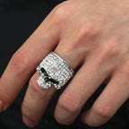 Skull Ring with Rhinestones