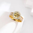 Tree of Life Ring with Zircon