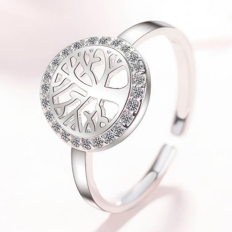 Life Tree Ring Women's Silver Signet Ring