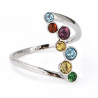 Asymmetrical rainbow ring