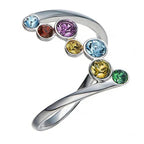Asymmetrical rainbow ring
