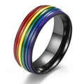 Black men's rainbow ring