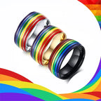 Black men's rainbow ring