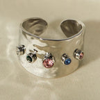 Wide rainbow ring