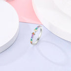 Rainbow infinity symbol ring