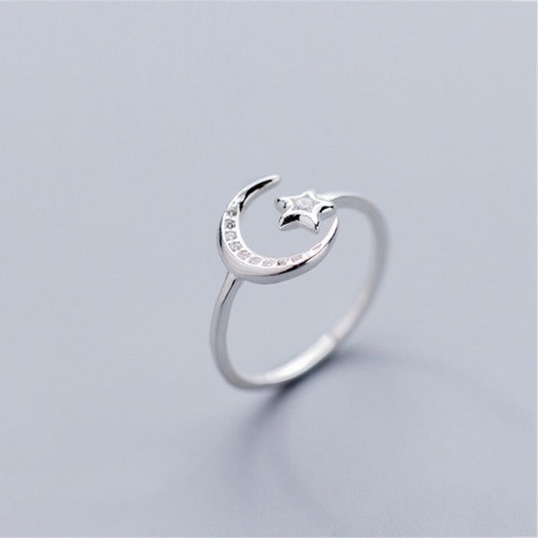 Astres Moon and Stars Ring for Women 