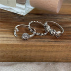 Moon Crescent and Stars Ring