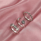 Moon Crescent and Stars Ring