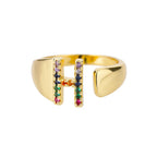 Wide Custom Rainbow Initial Ring h