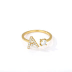 Personalized ring with initial a