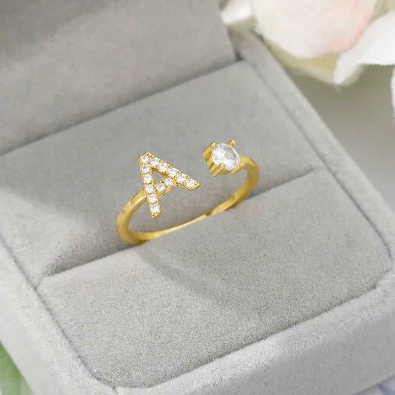 Personalized ring with initial