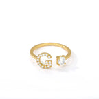 Personalized ring with initial g