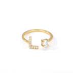 Personalized ring with initial l