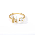 Personalized ring with initial n