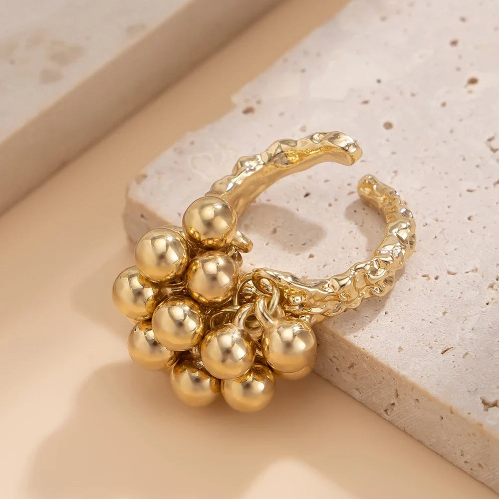 Ring with Silver or Gold Beads or