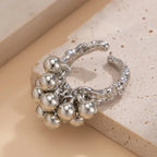 Ring with Silver or Gold Beads silver