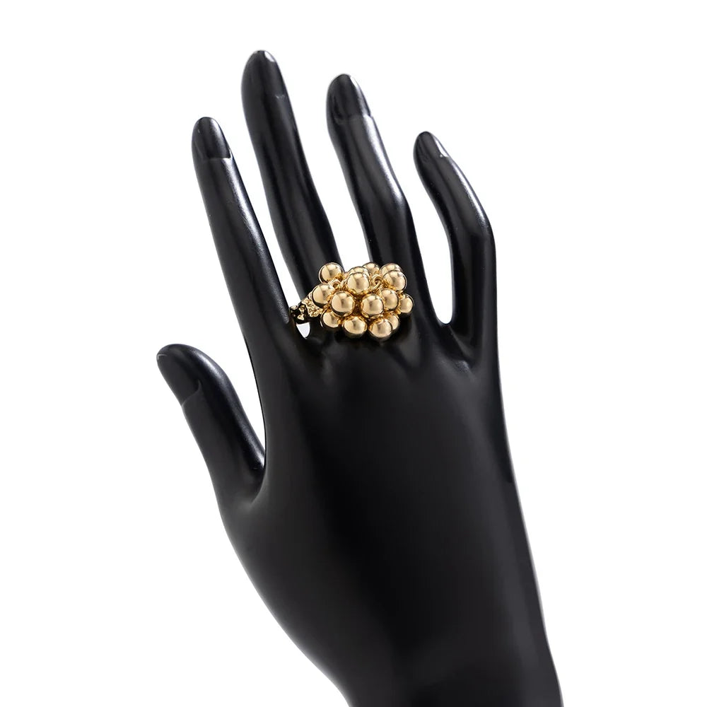 Ring with Silver or Gold Beads or
