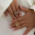 Ring with Silver or Gold Beads or
