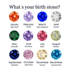 Ring with small round birthstones for women