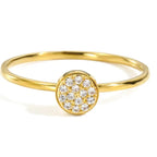Ring with small round birthstones for women April