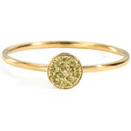 Ring with small round birthstones for women August