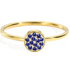 Ring with small round birthstones for women September