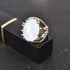 Ring with Natural Moonstone