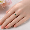 Ring with Green Four-Leaf Clover