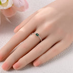 Ring with Green Four-Leaf Clover