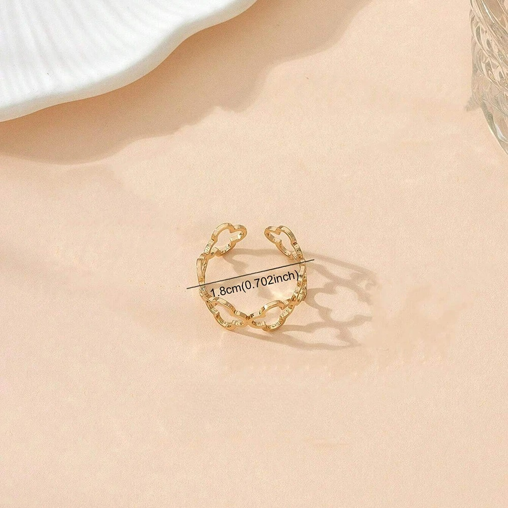 Ring with Lucky Four-Leaf Clovers