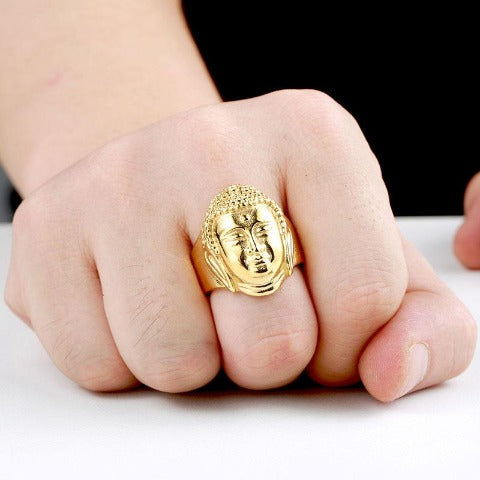 Buddha Ring Silver Gold