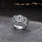 Tibetan Buddhist Ring for Men and Women Signet Ring Silver