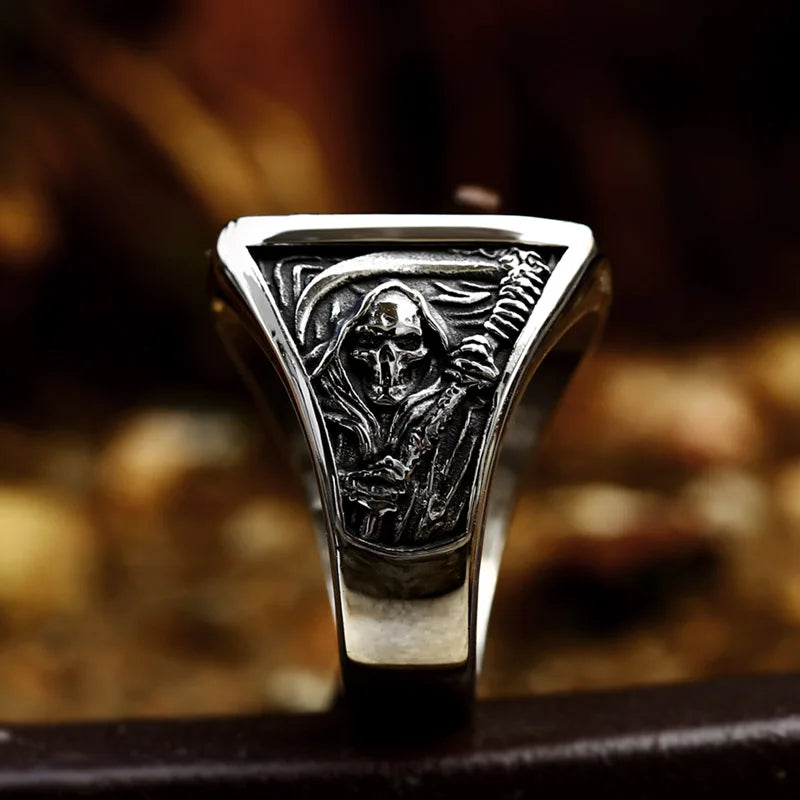 Square Ring with Skull