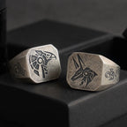 Square Ring in Egyptian-Style Eye of Horus