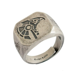 Square Ring in Egyptian-Style Eye of Horus