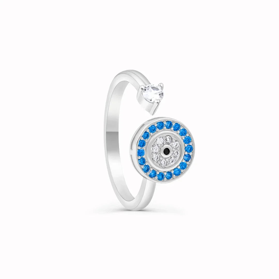 Anti-Anxiety Ring Greek Turkish Blue Eye Matiasma Mataki