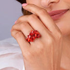 Red coral ring