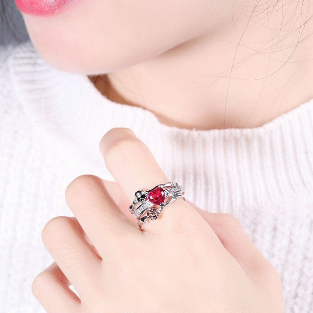 Women's Silver Skull Ring
