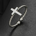 Interlaced Ring Cross Ring silver