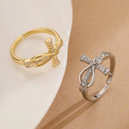 Christian Cross Zircon Ring for Women