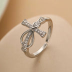 Christian Cross Zircon Ring for Women silver