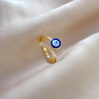 Blue Eye and Zircon Protection Ring