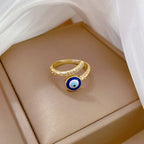 Blue Eye and Zircon Protection Ring