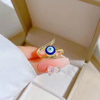Blue Eye and Zircon Protection Ring