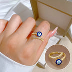 Blue Eye and Zircon Protection Ring