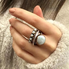 Vintage-Style Ring with Pearl