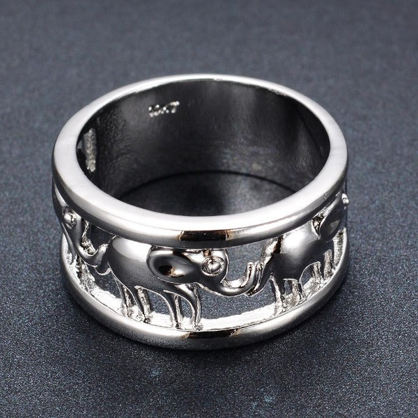 Elephant Ring Silver