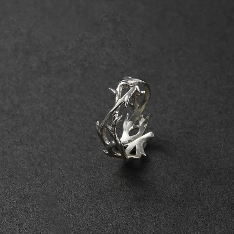 Silver Coral Branch Ring