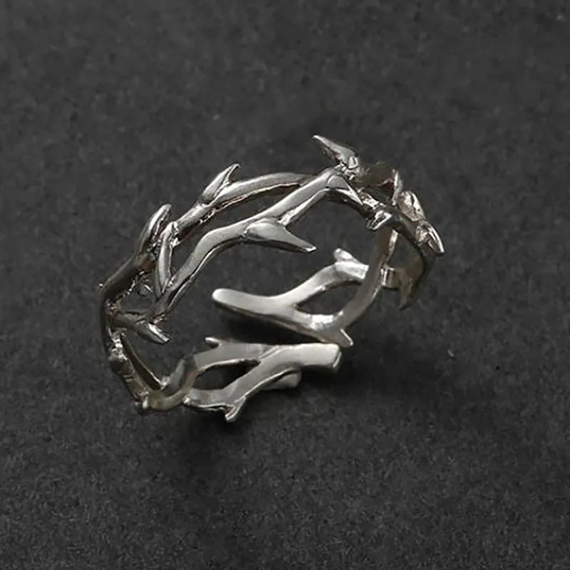 Silver Coral Branch Ring