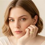 Full circle sparkling zircon ring